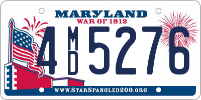 MD license plate 4MD5276