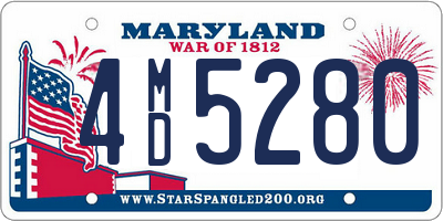 MD license plate 4MD5280