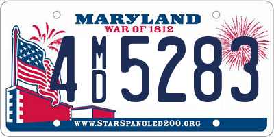 MD license plate 4MD5283