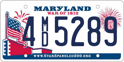 MD license plate 4MD5289