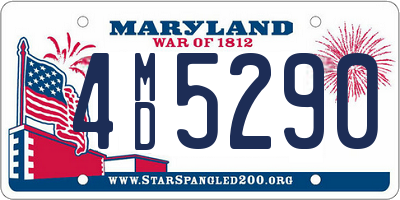 MD license plate 4MD5290