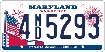 MD license plate 4MD5293