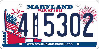 MD license plate 4MD5302