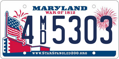 MD license plate 4MD5303