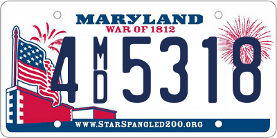 MD license plate 4MD5318