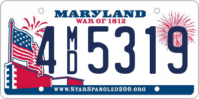 MD license plate 4MD5319