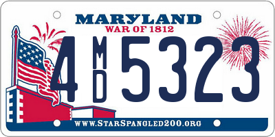 MD license plate 4MD5323