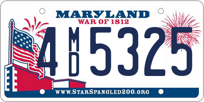 MD license plate 4MD5325