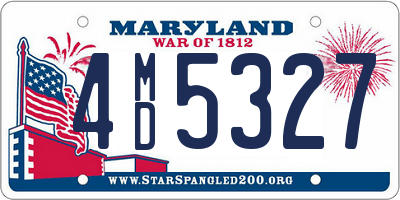 MD license plate 4MD5327