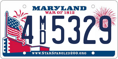 MD license plate 4MD5329