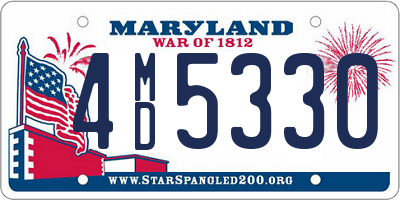 MD license plate 4MD5330