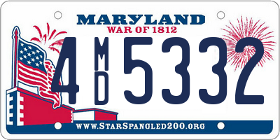 MD license plate 4MD5332