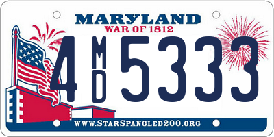 MD license plate 4MD5333