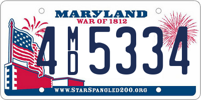 MD license plate 4MD5334