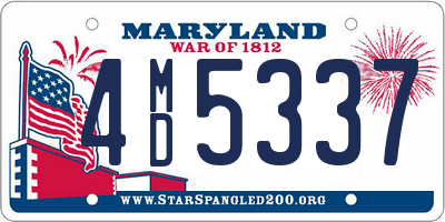 MD license plate 4MD5337