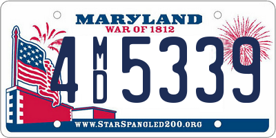 MD license plate 4MD5339