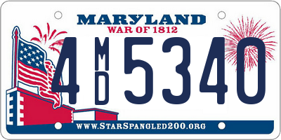 MD license plate 4MD5340