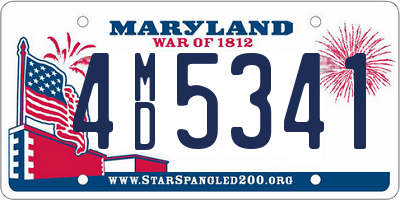 MD license plate 4MD5341