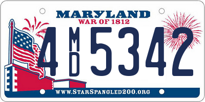 MD license plate 4MD5342