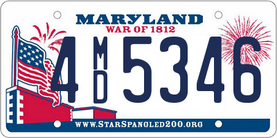 MD license plate 4MD5346