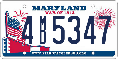 MD license plate 4MD5347