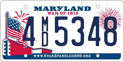 MD license plate 4MD5348