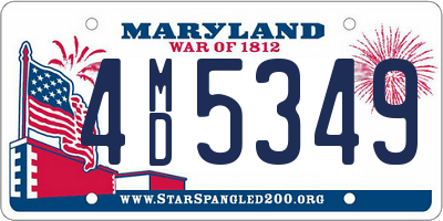 MD license plate 4MD5349