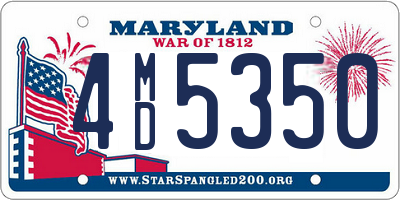 MD license plate 4MD5350