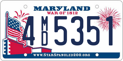 MD license plate 4MD5351