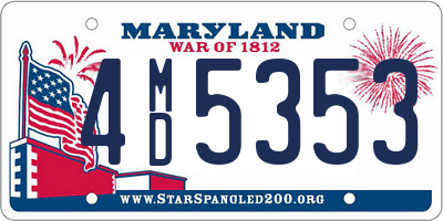 MD license plate 4MD5353