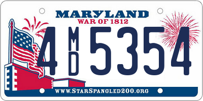 MD license plate 4MD5354