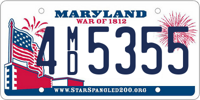 MD license plate 4MD5355