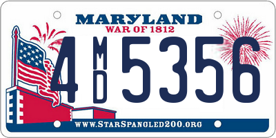 MD license plate 4MD5356