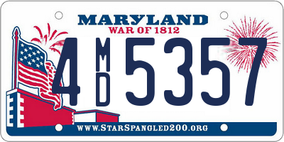 MD license plate 4MD5357