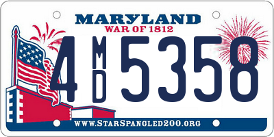 MD license plate 4MD5358