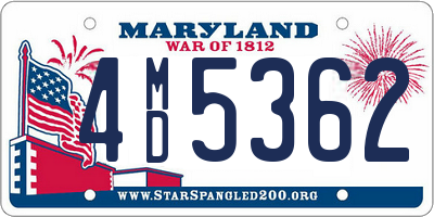 MD license plate 4MD5362