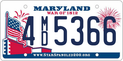 MD license plate 4MD5366