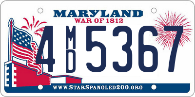 MD license plate 4MD5367