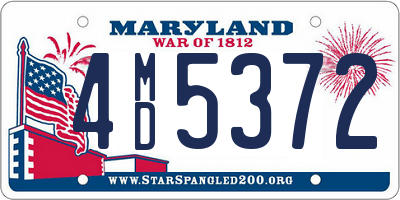 MD license plate 4MD5372