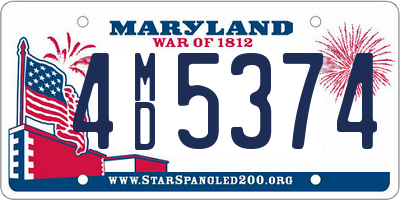 MD license plate 4MD5374