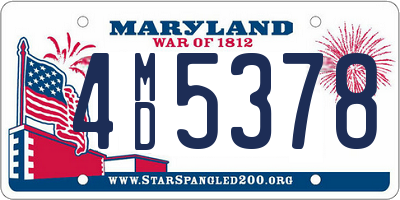 MD license plate 4MD5378