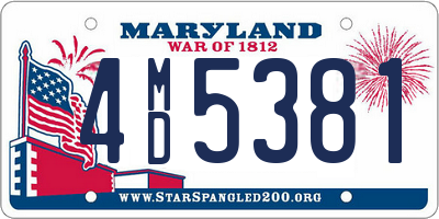 MD license plate 4MD5381