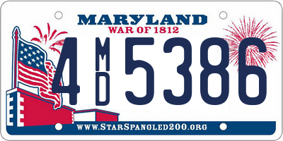 MD license plate 4MD5386