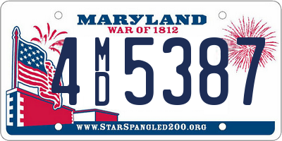 MD license plate 4MD5387