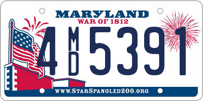 MD license plate 4MD5391