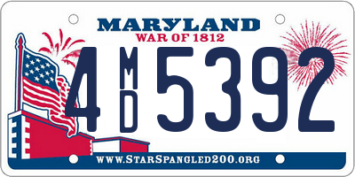 MD license plate 4MD5392