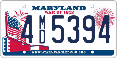 MD license plate 4MD5394