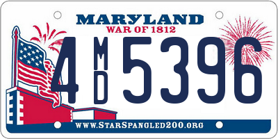 MD license plate 4MD5396