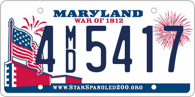 MD license plate 4MD5417