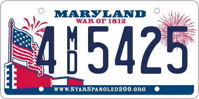 MD license plate 4MD5425